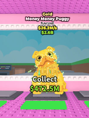 Money Money Puggy (Gold)  26m/s Steal a Brainrot