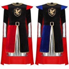 Jungen Mittelalter Lord Ritter König Artus Kinder Kostüm Outfit Halloween Party