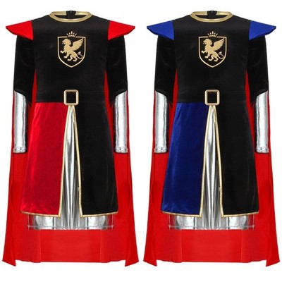 Jungen Mittelalter Lord Ritter König Artus Kinder Kostüm Outfit Halloween Party