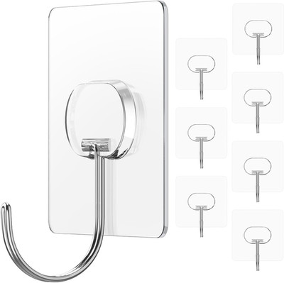 Large Adhesive Hooks for Hanging Heavy Duty Wall Hooks Self Adhesive Towel Coat