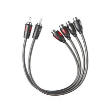 ROCKRIX 1ft RCA 1 Male to 2 Female Audio Speaker Y Adapter Splitter Cable 2 ...