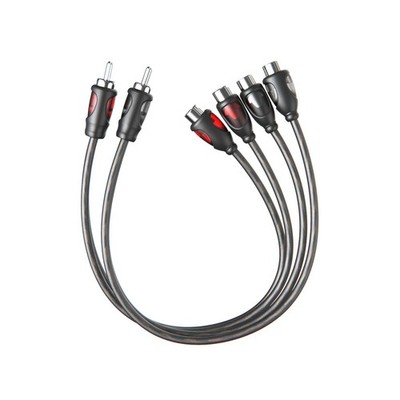 ROCKRIX 1ft RCA 1 Male to 2 Female Audio Speaker Y Adapter Splitter Cable (2 ...