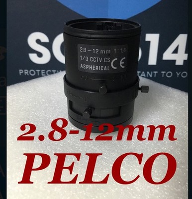 Pelco 13VA2-8-12 CCTV Varifocal Lens W/2.8-12mm 1/3  F1.4 CS Manual Iris TESTED!