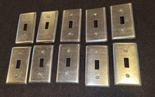 RACO Steel 1-Gang Toggle Switch Cover Wallplate Switchplate NOS Lotto di 10