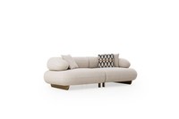 Modernes 3-Sitzer Stoffsofa LuxuriöSe Wohnzimmer Textil Couch