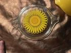 Vintage Pyrex 470-C Yellow Daisy Glass Lid And Casserole Dish USA