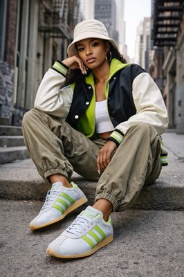 Adidas Tokyo W JQ0582 Women s 11  Clear Sky Solar Green Gum Retro Sneakers NIB