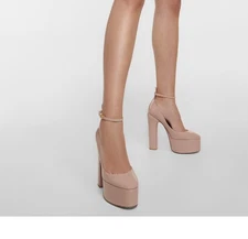 Valentino Tan-Go Rose Patent Leather Platform Pumps 155MM 39.5 (US8.5-9.5)