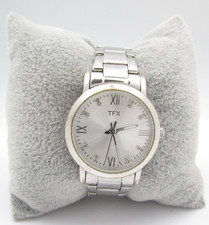 Women TFX by Bulova Quartz WR Analog 30mm Round Watch H871 "New Battery"