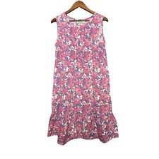 Anthony Richards Women Size 0MP Pink Purple Floral Sleeveless Muumuu House Dress