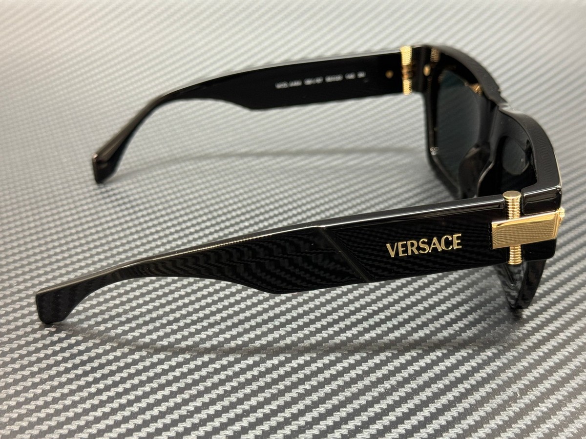 New Versace Sunglasses 0VE4414GB1 /8755 Retail : $495+Tax New VERSACE Sunglasses Mod. 4414 GB1/87 55-22 Black & Gold  main image 4