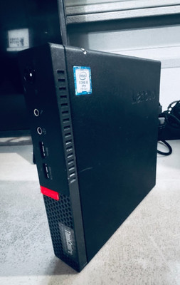 Lenovo ThinkCentre 4Core M910q-Intel i5 7500T-8GB-256GB WIN 10-WiFi-Charger-Good