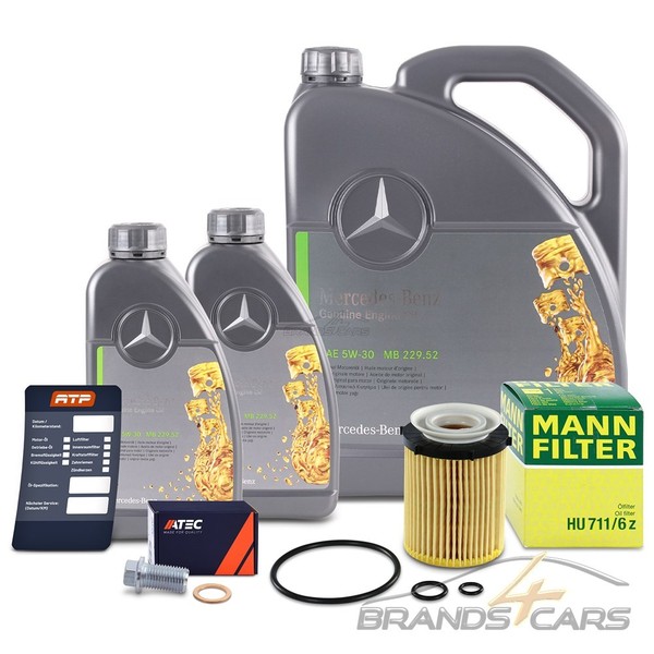 Atec ÖLfilter + 7L 5W-30 FÜR Mercedes A B C-KLASSE W176 W246 W204 W205 CLA GLA-image
