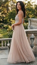Anthropologie BHLDN Elowen Dress in OYSTER old stock NWOT Sz 2