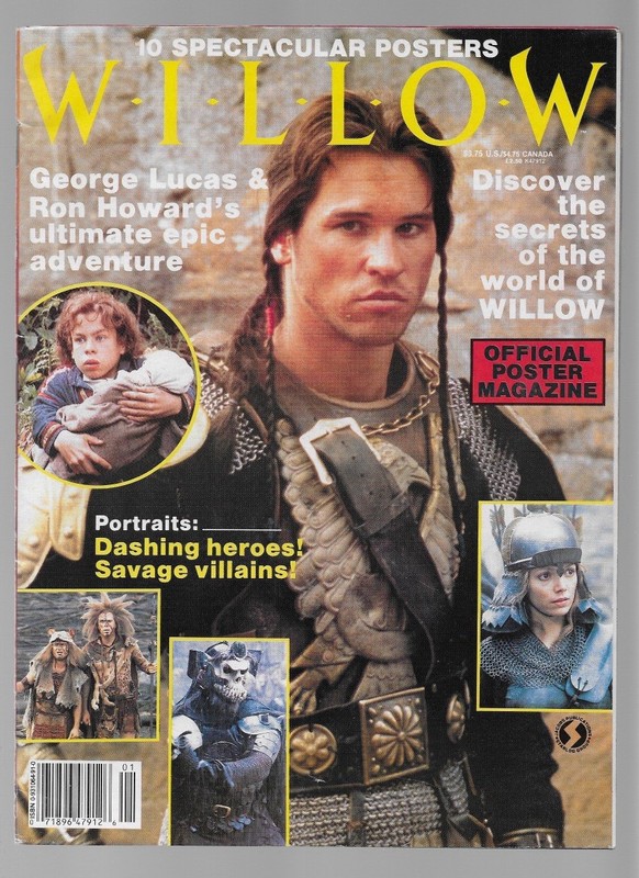 Willow Official Poster Magazine w/Posters 1988 Lucasfilm Val Kilmer George Lucas