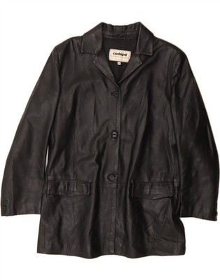 CONBIPEL Damen Lederjacke IT 48 XL Schwarz Leder BJ02