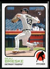 Beau Brieske Rookie 2022 Topps Heritage #610 RC Detroit Tigers