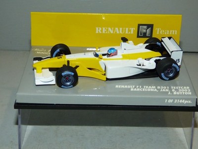 Minichamps Renault F1 Team B201 Testcar, Barcelona,  J Button 2002  1:43 Scale