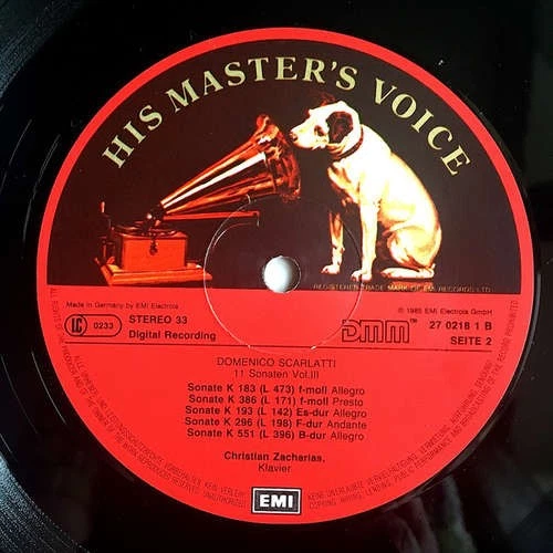 Christian Zacharias / Domenico Scarlatti - 11 Sonat LP Album Schallplatte 176635 - Bild 4 von 4