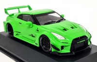 Solido 1/43 Nissan GT-R R35 Liberty Walk Body Kit Green Diecast Model Car