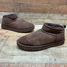 UGG 1116109 Slippers Womens Size 10 41 Brown Suede Shearling Lined Ankle Bootie