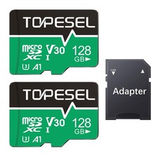 TOPESEL 128GB Micro SD Card 2 Pack with Adapter, High Speed TF Card, Memory C...