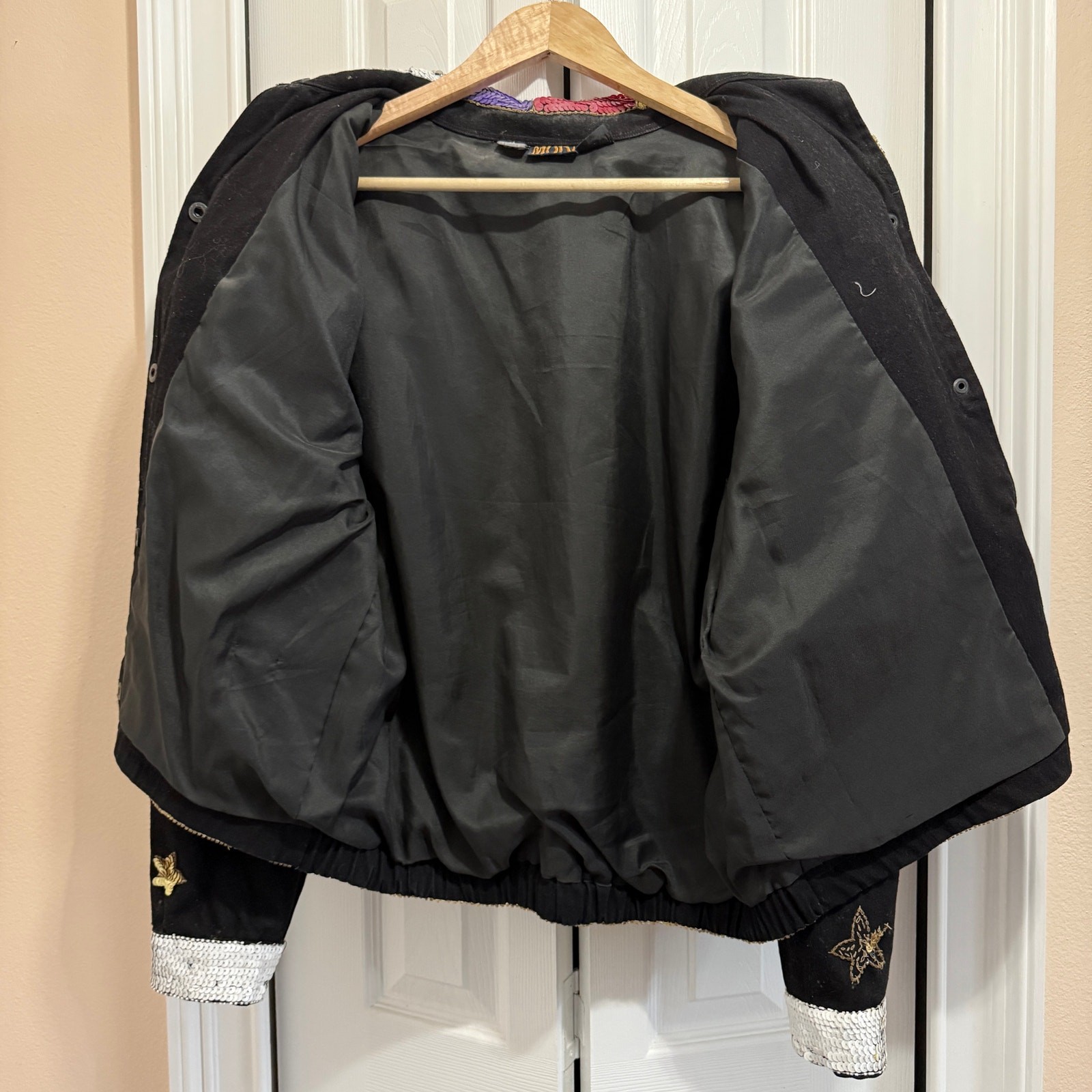 MODI Women's M Sequin Patchwork Denim JacketBoho … - image 4