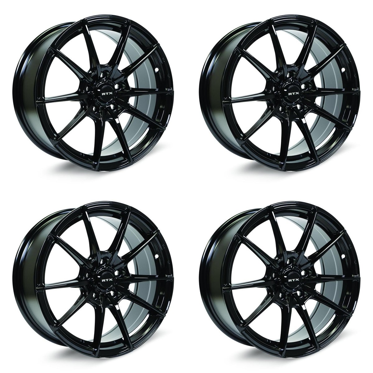 Set of 4 16in Black Wheel Rims for 2008+ Scion, RTXD4A4 16x7 5x114