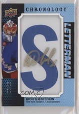 2019-20 Chronology Letterman Letter Relics 7/15 Igor Shesterkin Patch Auto 5ui