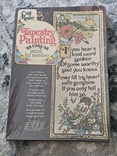 Vtg Craft Master Tapestry Painting A Kind Word # 17701 Paint By Number 1975 NOS