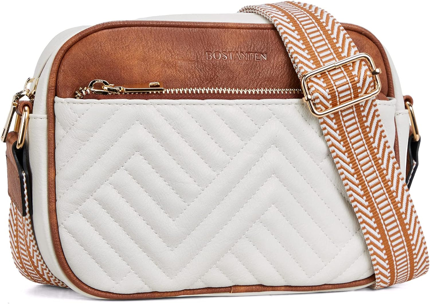 Quilted Crossbody Bags for Women Vegan Leather Purses Small Shoulder Handbags wi