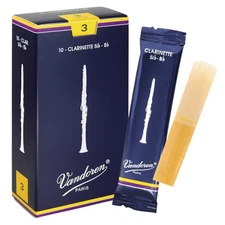 Vandoren CR103 Bb Clarinet Traditional Reeds Strength 3; Box of 10