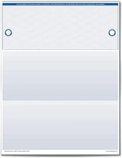 250 Blank Business Voucher Checks - Blue - 250 Sheets Form #1000 - Top Check