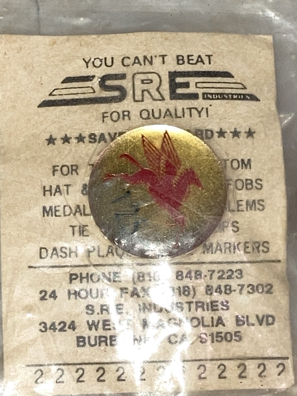 RARE VINTAGE MOBIL GAS & OIL PEGASUS 125 YEAR ANNIVERSARY PIN ~ NEW!!