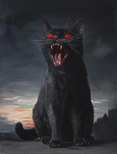 Animal Diamond Painting Set Scary Cat Art DIY Digital Painting for Adult Beginne