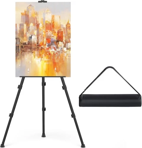 Art Painting Tripod Easel Stand - Portable Adjustable Display Artist Metal Easel - Picture 1 of 4