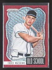 2021 Panini Prizm Eddie Mathews Old School Red Mojo Prizm /149 Braves TV4578