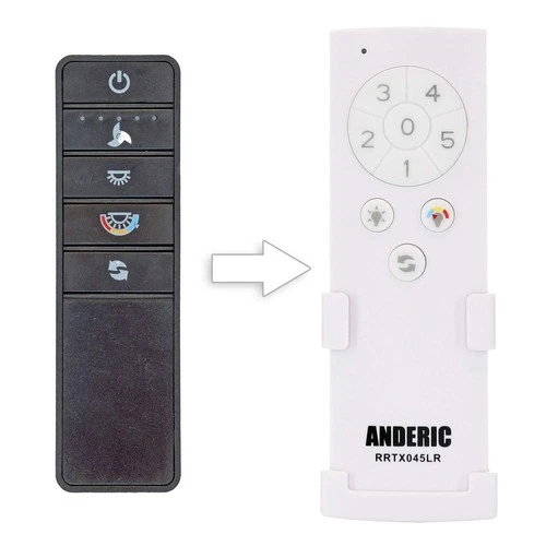Anderic Substitute for Home Decorators Collection TX045-LR Ceiling Fan Remote Co
