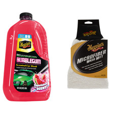 Meguiar's® Watermelon Bubblegum Wash Autoshampoo + Microfibre Wash Mitt
