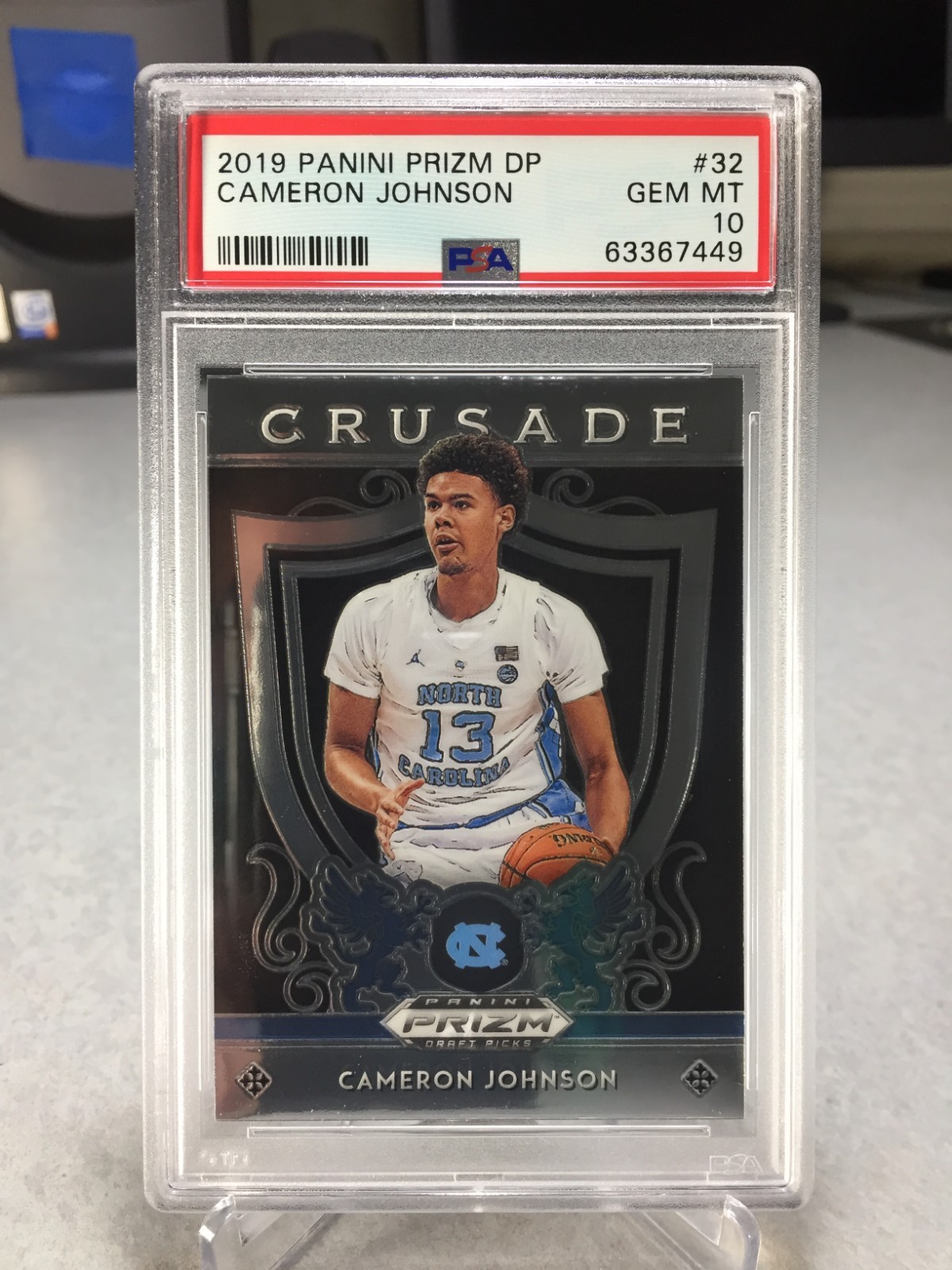 2019 Panini Prizm Cameron Johnson Rookie #32 - PSA 10 - North Carolina Tar Heels