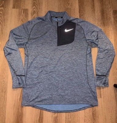 Nike Dri-FIT Therma Sphere Element Half-Zip Running Top XL Blue Heather