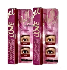 2x MALLY HIGHER LOVE VOLUMIZING MASCARA LASH VOLUME DEFINE BLACK 0.27 oz NIB