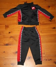 Nike JORDAN JUMPMAN Black Red Baby 2 Piece JACKET  PANTS Set Size 18M MINT