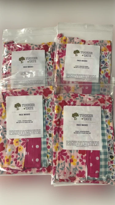 16 Tucker+Tate BIG KIDS 5 10 Years Old Assorted Prints FACE MASKS PINK