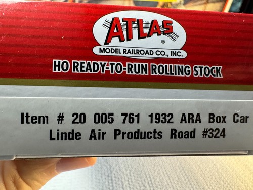 🚅 HO ATLAS MASTER LINE- LINDE AIR PRODUCTS- ARA BOX CAR-NEW💥 H3285 - 第 5/5 張圖片