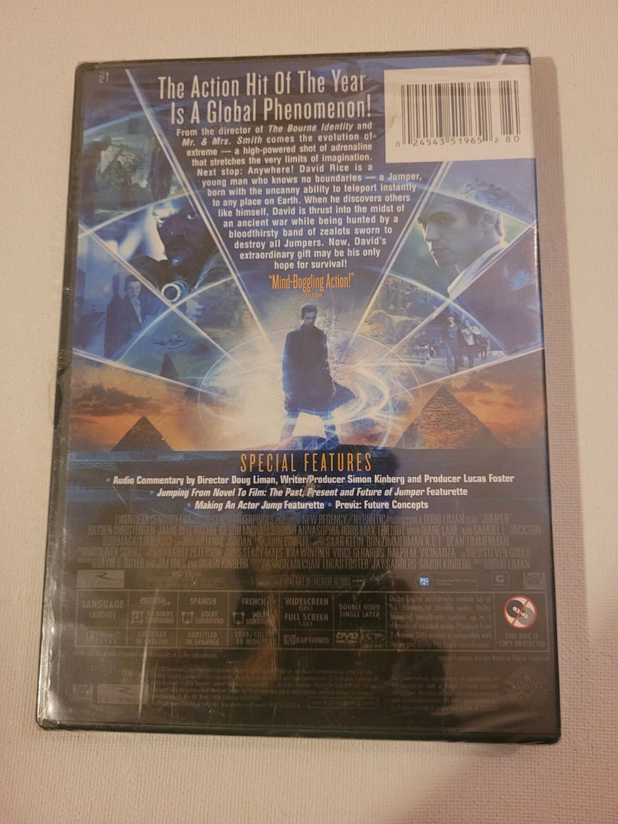 Jumper Movie DVD Science Fiction Action Hayden Christensen Samuel