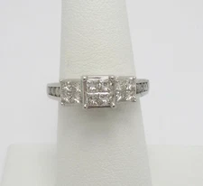 1CT Natural Diamond Engagement Anniversary Wedding Ring Bridal 10K White Gold