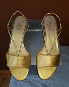 talbots gold sandals