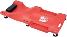 BIG RED Torin Blow Molded Plastic Rolling Garage/Shop Creeper, 6-Casters