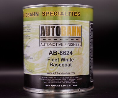 Autobahn AB-8624 Fleet White Basecoat QUART! GM Code WA8624 Automotive ...